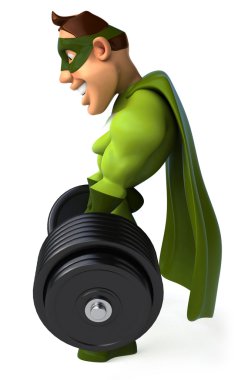 barbell ile süper adam