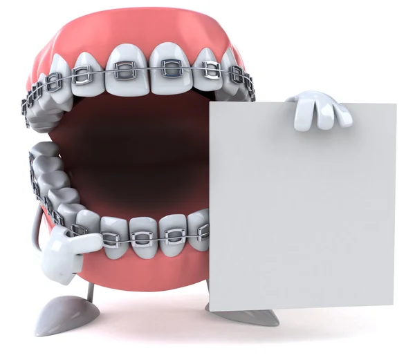 Braces with blank board — Stock Photo, Image