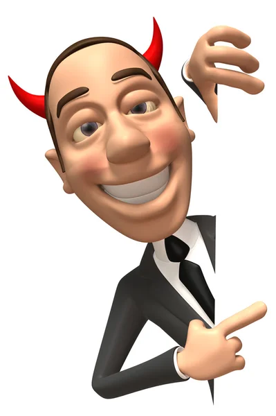 Evil businessman — Stock Photo, Image