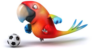 papağan futbol oynarken eğlenceli