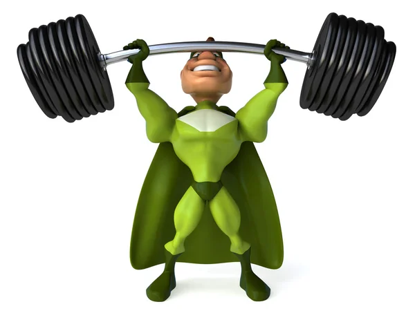 Green superhero — Stock Photo, Image