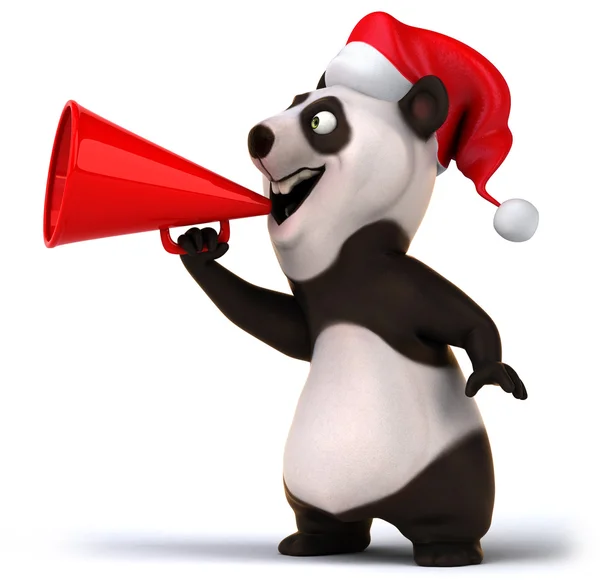 Новогодняя панда — стоковое фото