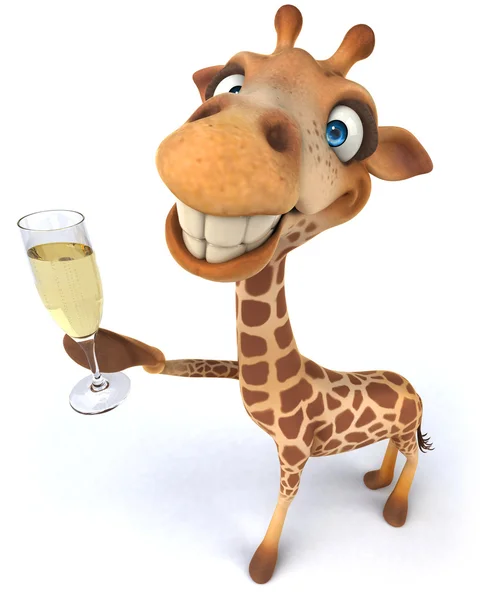 Giraffa divertente — Foto Stock