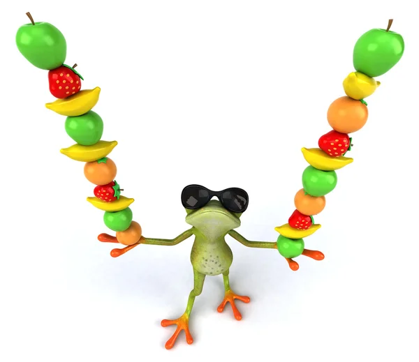 Frog and vegetables — Stock Photo, Image