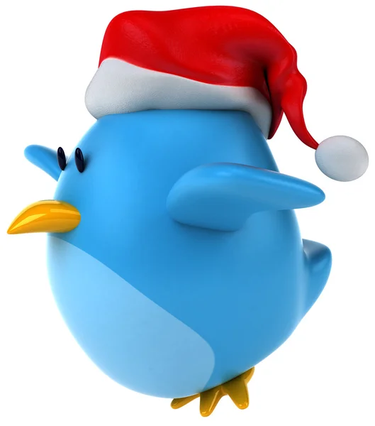 Babbo Natale uccello blu — Foto Stock