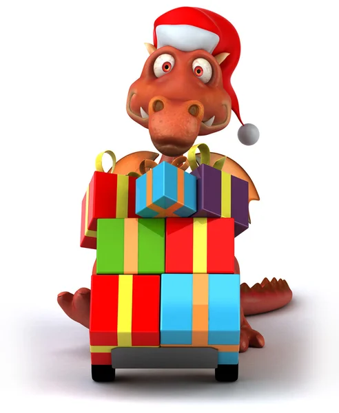 Santa dragon — Stockfoto