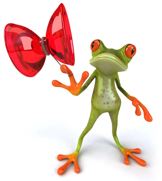 Frog with yoyo — Stock Photo, Image