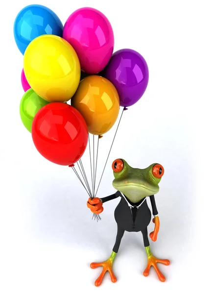 Grenouille avec ballons — Photo