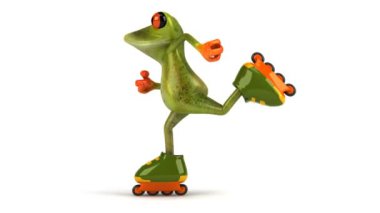 Skating yeşil kurbağa