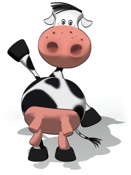 Śmieszna krowa — Zdjęcie stockowe
