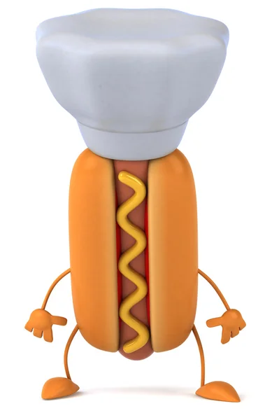 Hot-Dog kucharz — Zdjęcie stockowe