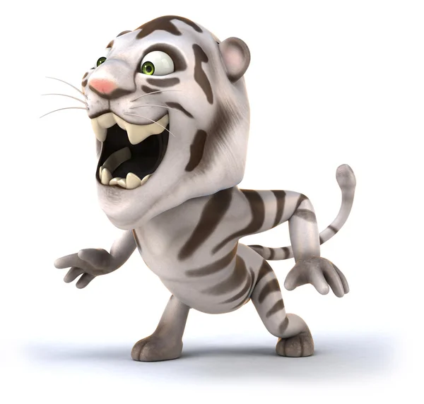 Zabawa biały tygrys — Zdjęcie stockowe