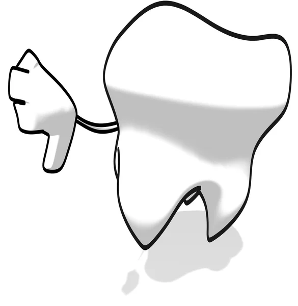 Веселый зуб — стоковое фото