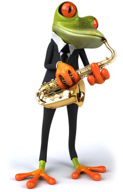eğlenceli bir kurbağa