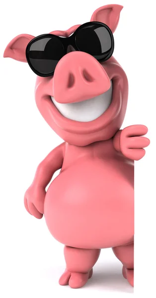 Веселая свинья — стоковое фото