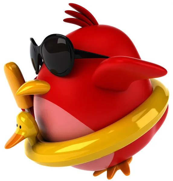 Roter Vogel — Stockfoto