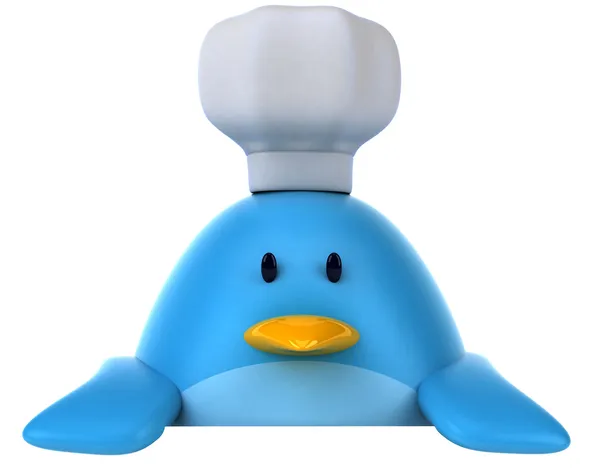 Blue bird chef — Stock Photo, Image