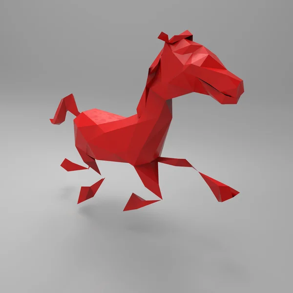 Rotes Pferd — Stockfoto