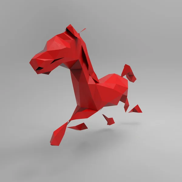 Röd häst — Stockfoto