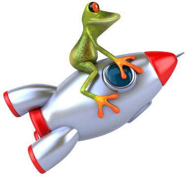 eğlenceli bir kurbağa