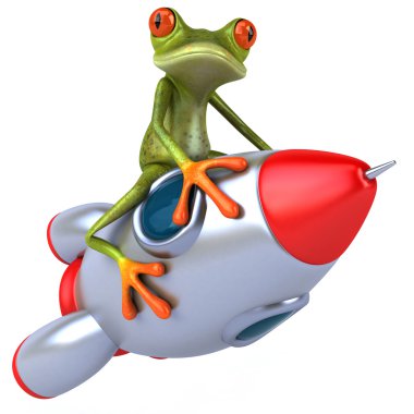 eğlenceli bir kurbağa
