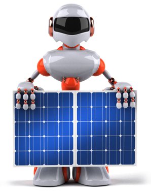 güneş paneli ile robot