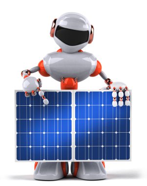 güneş paneli ile robot