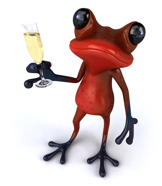Rød frosk – stockfoto