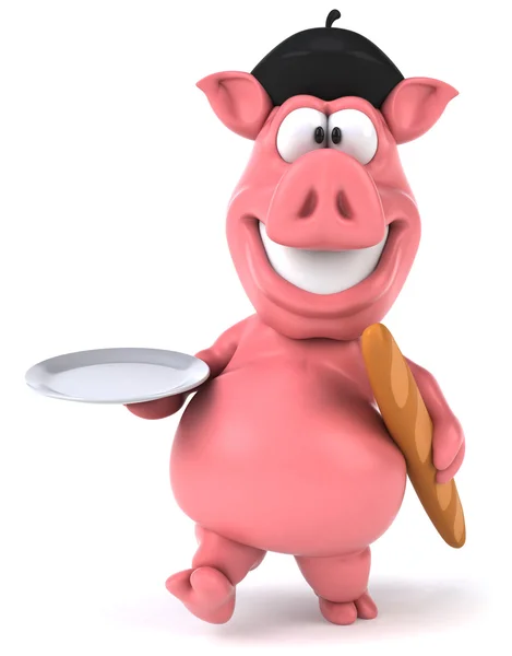Веселая свинья — стоковое фото
