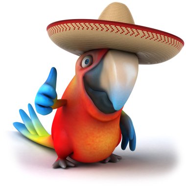 eğlenceli bir papağan