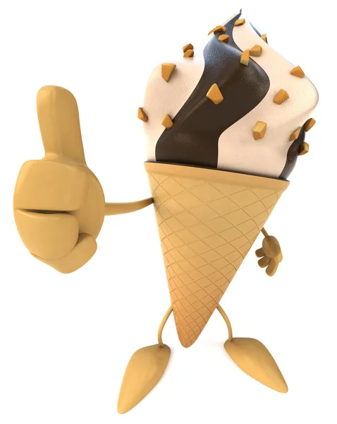 巧克力冰淇淋锥体 — 图库照片