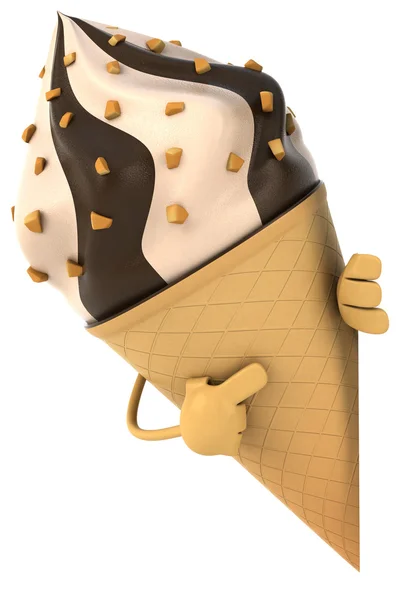 Chocolate icecream cone — Stock Photo, Image