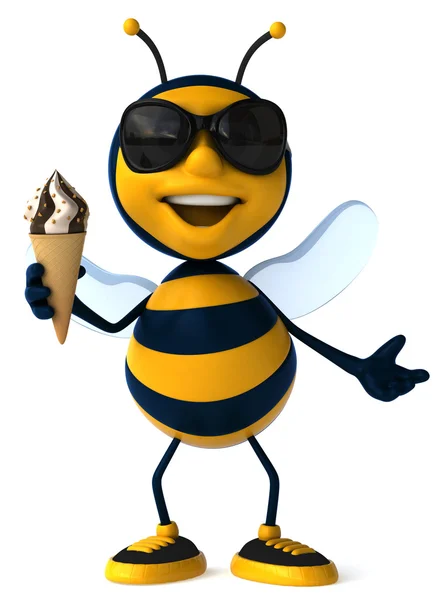 蜜蜂和冰淇淋 — 图库照片