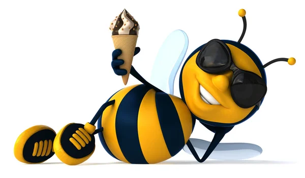蜂とアイスクリーム — ストック写真
