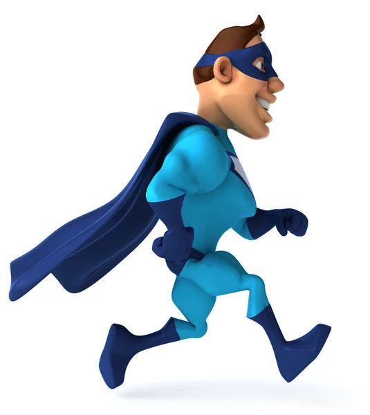 Blå superhjälte — Stockfoto