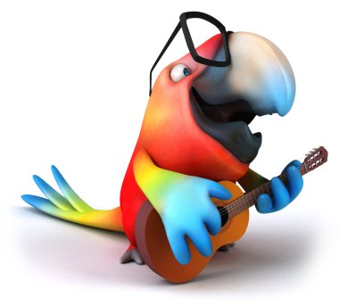 eğlenceli bir papağan