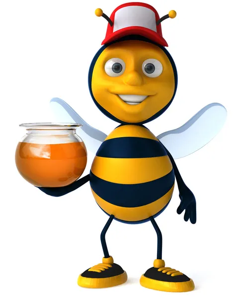 Honey and bee — Stock Photo, Image