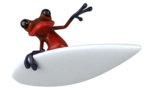 개구리 서핑 — 스톡 사진
