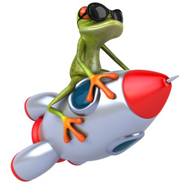 eğlenceli bir kurbağa