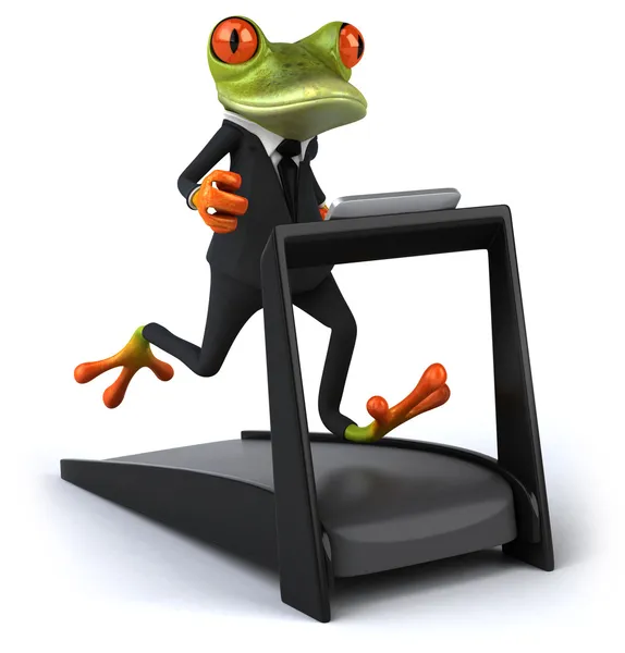 Running frog — Stock Photo, Image