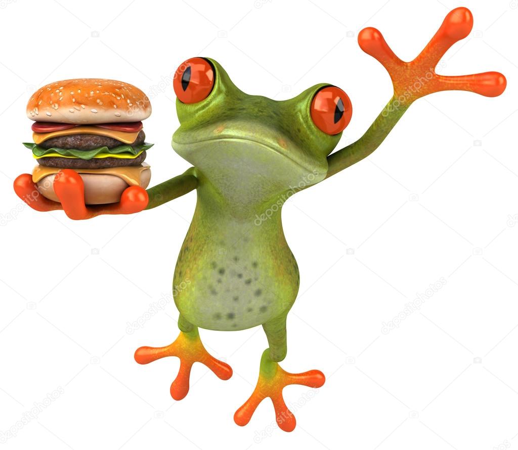 Frog 3d animated