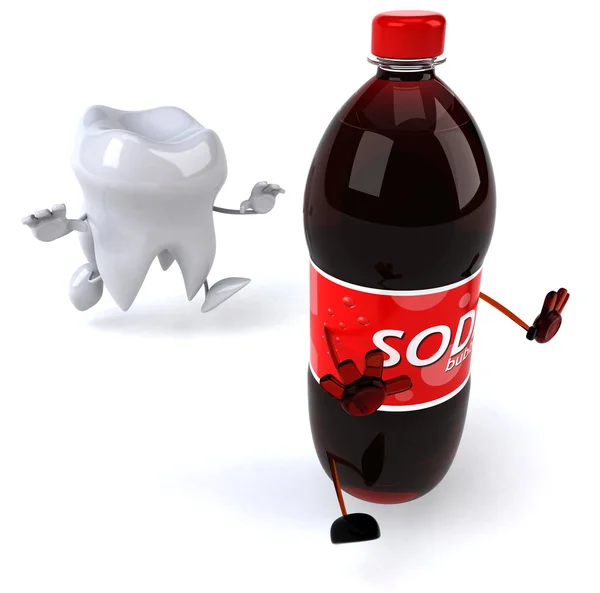 Tooth and soda — Stock Photo, Image