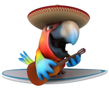 komik papağan sörf