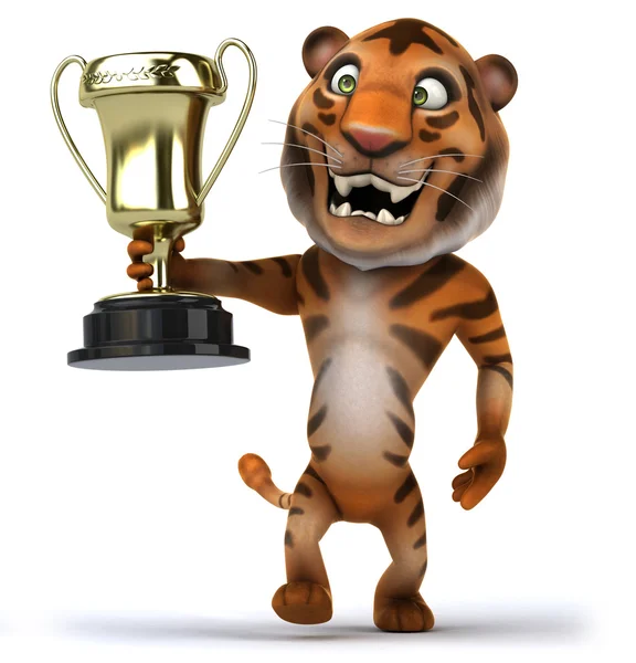 Tiger with a cup — Stock Photo, Image