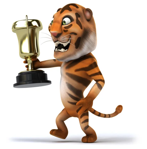 Тигр с чашкой — стоковое фото