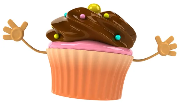Cupcake illüstrasyon eğlenceli — Stok fotoğraf