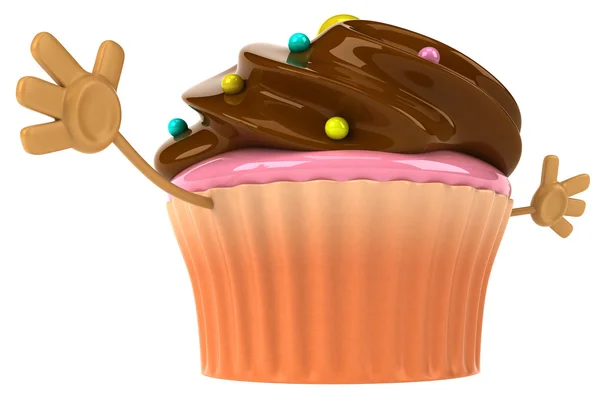 Divertente illustrazione Cupcake — Foto Stock