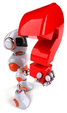 soru işareti olan robot