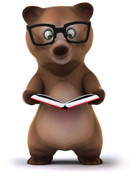 Urso com livro — Fotografia de Stock