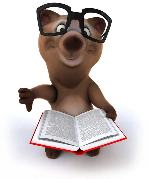 Bear reading — Stock Photo, Image